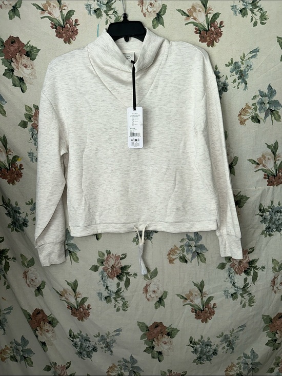 Varley Tops - Varley Oatmeal Drawstring Mock Neck Sweatshirt
